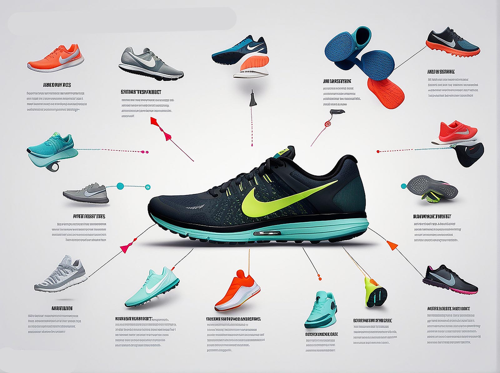 nike shoe technologies dynamic infographic